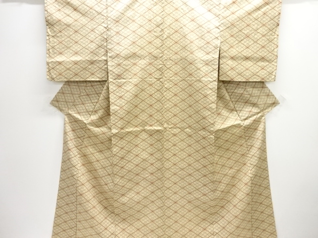 JAPANESE KIMONO / OMESHI / NISHIJIN-ORI / WOVEN RHOMBUS